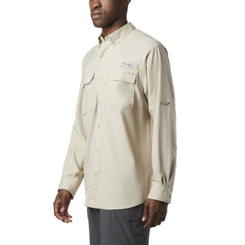 Columbia Overhemd Heren, PFG Blood and Guts III Long Sleeve Woven Big Khaki, 81WMZTSUK